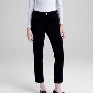 Club Monaco The High Rise Corduroy Skinny Ankle Pants Black Size 24 Preppy